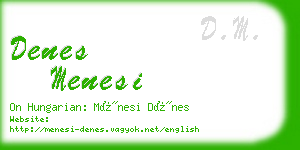 denes menesi business card